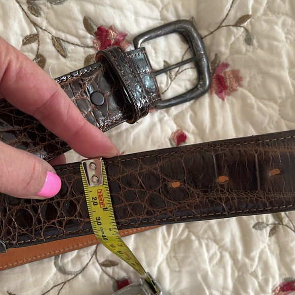 Max Lang Brown Alligator Belt - Picture 4 of 4